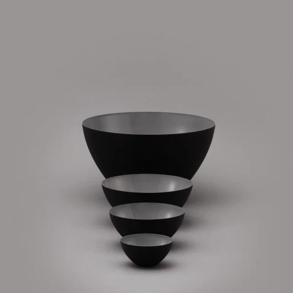 Skåle Grå Krenit Skål 4 Skåle Grå Krenit Skål - Billede 4