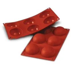 Muffinsforme &amp; Silikoneforme Silikomart – Mellem Halvkugleform (6 Stk Halvkugler)