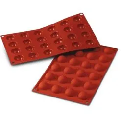 Muffinsforme &amp; Silikoneforme Silikomart – Halvkugle Form (24 Halvkugler)